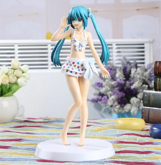 Free Shipping! Hatsune Miku Swimsuit Cute Girl 1/10CM Garage Kits Doll Toy Home and Car Decoration | Игрушки и хобби