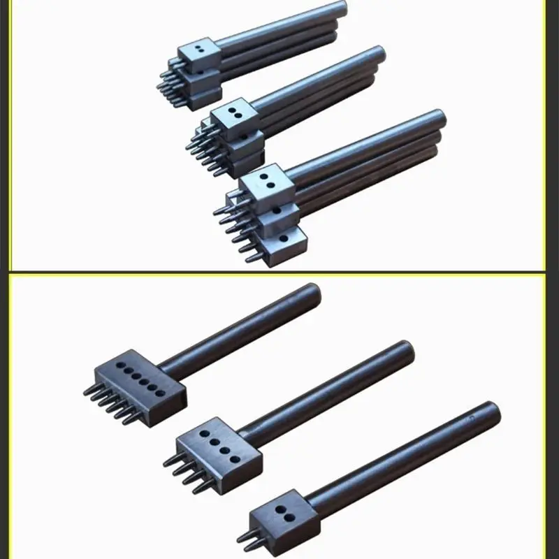 4 мм кожи отверстие инструмент Craft 1 мм Диаметр дыроколы инструменты Круглый ряд удары буровые инструменты 2/4/6 зубец отверстия в ремне Маки