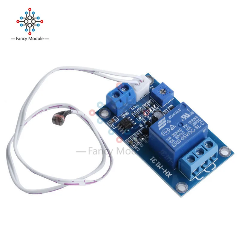 

XH-M131 DC 5V / 12V Light Control Switch Photoresistor Relay Module Detection Sensor 10A Brightness Automatic Control Module
