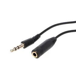 3,5 мм мужского и женского пола 3-сваевыдрегиватель штекер стерео аудио кабельный удлинитель AUX кабель длиной 1 м