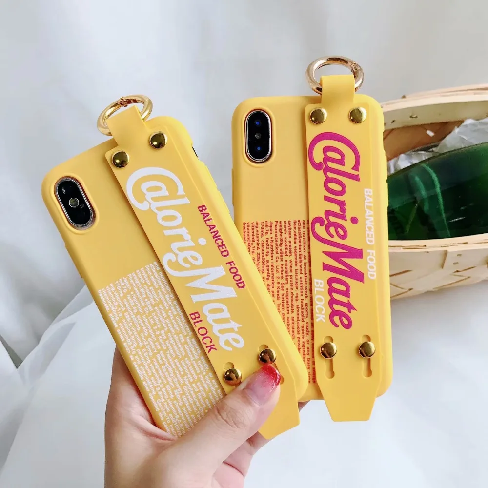 Small Fresh Letter Yellow Phone Case for iPhone XS Max XR Cover Soft