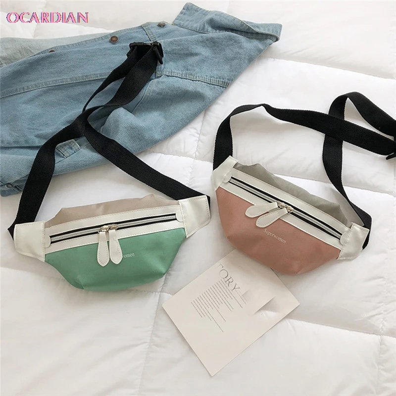 OCARDIAN Cosmetic Bag Women's Fashion Canvas Letter Shoulder Messenger Crossbody Chest Zipper Slant Bags Packs Drop#0626