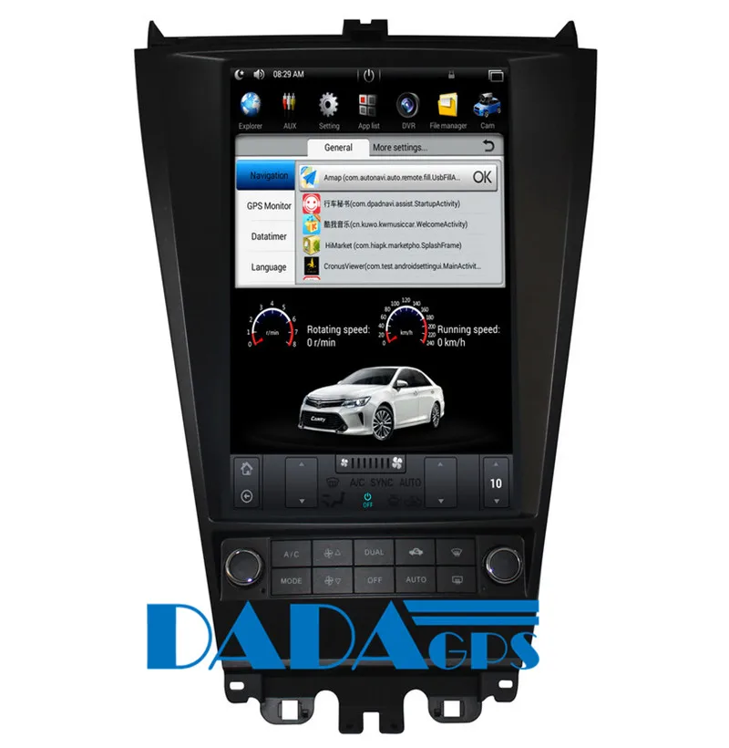 Top 12.1 inch Tesla Style Android 6.0 Car Radio DVD Player GPS Navigation for Honda Accord 2003-2007 Car Stereo Multimedia Headunit 7