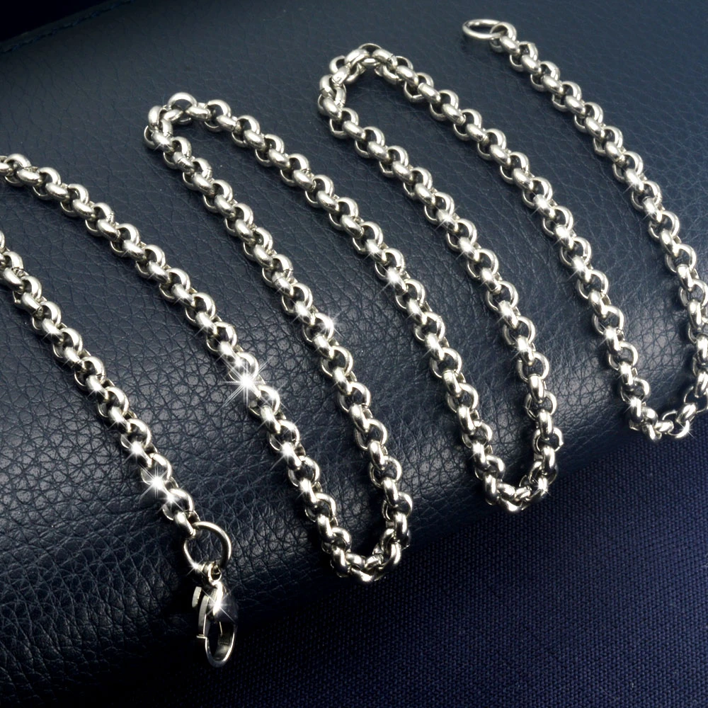 50cm Length Solid Silver Tone Men Necklace N305 Chain 4mm Band Width Necklace Cord Necklace Salenecklace Importer Aliexpress