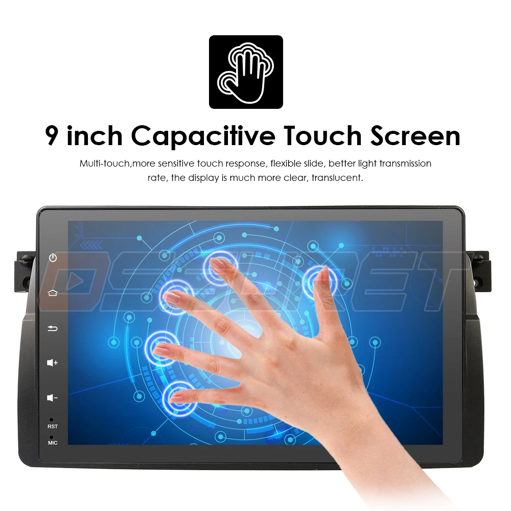 Sale 2G RAM Quad core  9" Android 9.0 Car GPS stereo for BMW E46 M3 Rover 75 MG ZT 1998-2005 TPMS RDS Steel wheel control RDS Camera 15