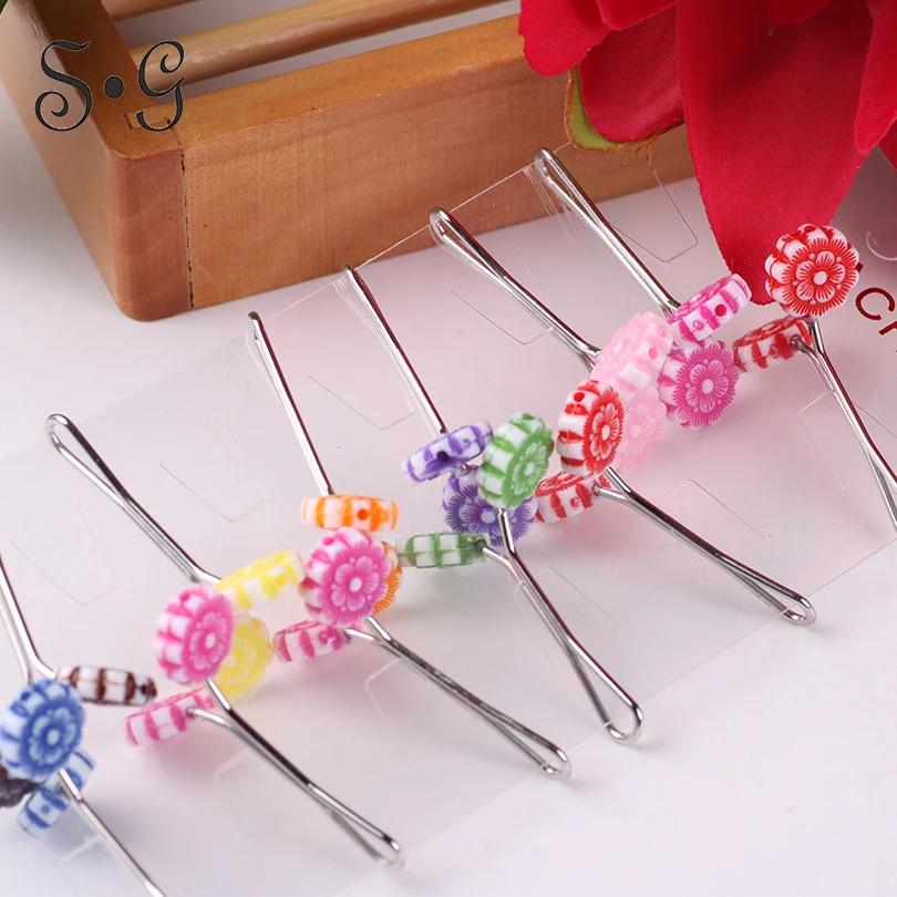

12pcs/lot Stainless Steel Scarf Clip Women Mixed Color Fashion Jewelry Colorful flower Pins Shawl Scarves Brooch