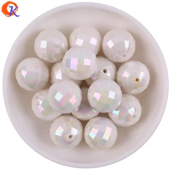 

Cordial Design 20MM 100Pcs/Lot Chunky AB Shiny Disco White Solid Acrylic Beads For DIY Fashion Children's Hand Made Jewelry