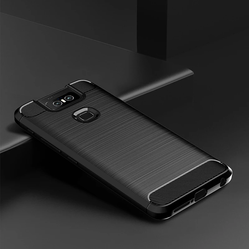 Чехол для ASUS Zenfone 6 ZS630KL Силиконовый прочный бронированный мягкий чехол накладка