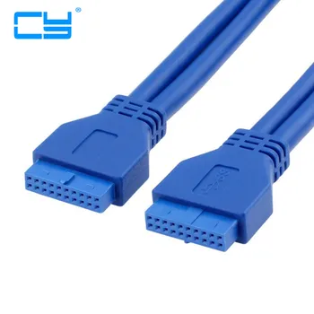 

1PCS USB 3.0 Motherboard 20pin male connector to 20pin male 50cm extension cable
