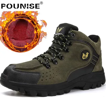 

outdoor high-top shoes men boots 2018 winter men's sneakers Wear-resisting Mans footwear fashion men's shoes big sizes 46 47