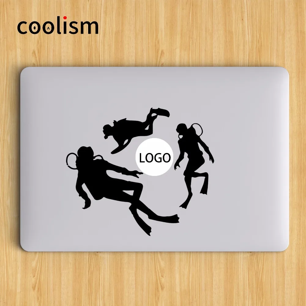 Scuba Divers Vinyl Laptop Sticker for Apple Macbook Pro Decal Air Retina 11 12 13 15 inch HP Acer Mi Notebook Skin Mac Stickers