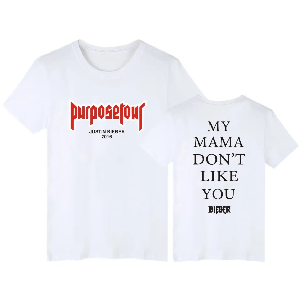 Justin Bieber Purpose Tour t-shirts Pop Short Sleeve Tshirts New Style Fashion Casual T-Shirts Men/Women T-shirt Justin Bieber