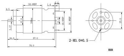 R-550-555 с источником питания от постоянного тока, 6V 12V 5200/9200/10000/18000 об/мин 3 мм вал Диаметр Магнитный Массажер с мотором