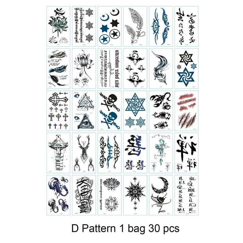 D Pattern 30 pcs/lot Gift sticker Student school stationery gift Painted waterproof sticker Kid toy sticker - Цвет: D Pattern