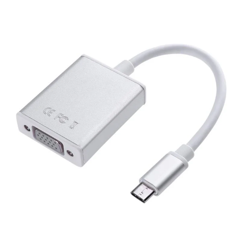 

Type C USB C To VGA Type-C USB3.0 Adapter Cable Type C To VGA Converter for New Macbook 12 Inch Chromebook Pixel TV