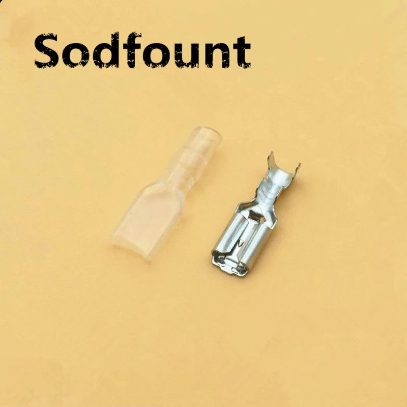 

100pcs/lot 4.8 insulated terminal PVC sheathed with 0.5/0.8 male insert the plug connectors cold terminals,0.2-1mm2