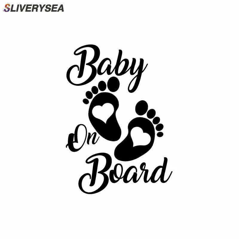 

SLIVERYSEA Sticker Vinyl Hobby Car Decal Baby on Board Black/Silver