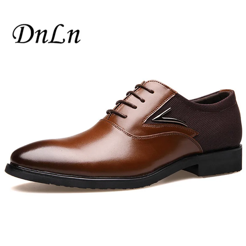

Size 47 48 Fashion PU Leather Men Dress Shoes Pointed Toe Oxfords Shoes For Men Lace Up Designer Luxury Men Shoes ND50