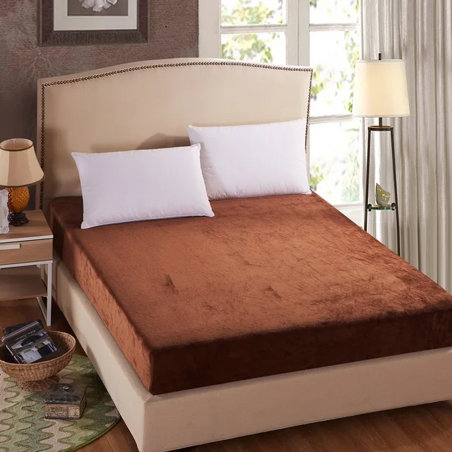 1 Piece Soft Velvet Law Levin Mattress Cover Solid Cotton Covers For