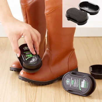 

1Pcs Quick Shine Shoes Brush Cleaner Leather Polishing Cleaning liquid wax shining Sponge polisher Shoe Boot bag sofa
