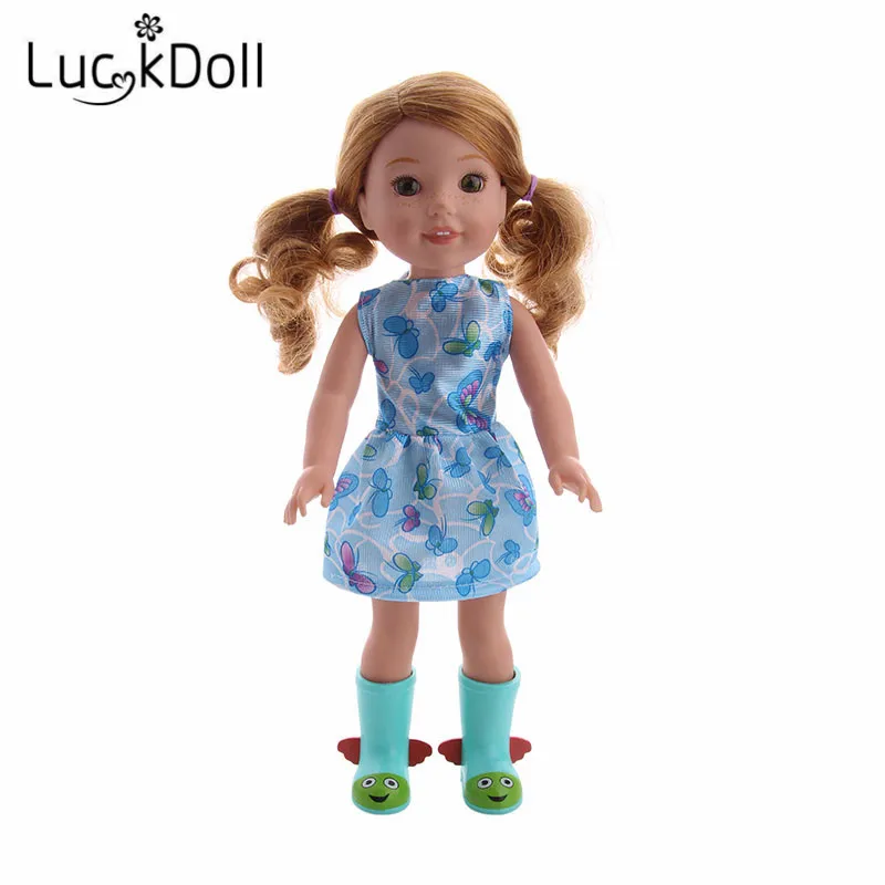 Luckydoll новая кукольная одежда, обувь, милые дождевые сапоги, подходящие для 14,5 Дюймов, американская женская кукла, детский лучший рождественский подарок