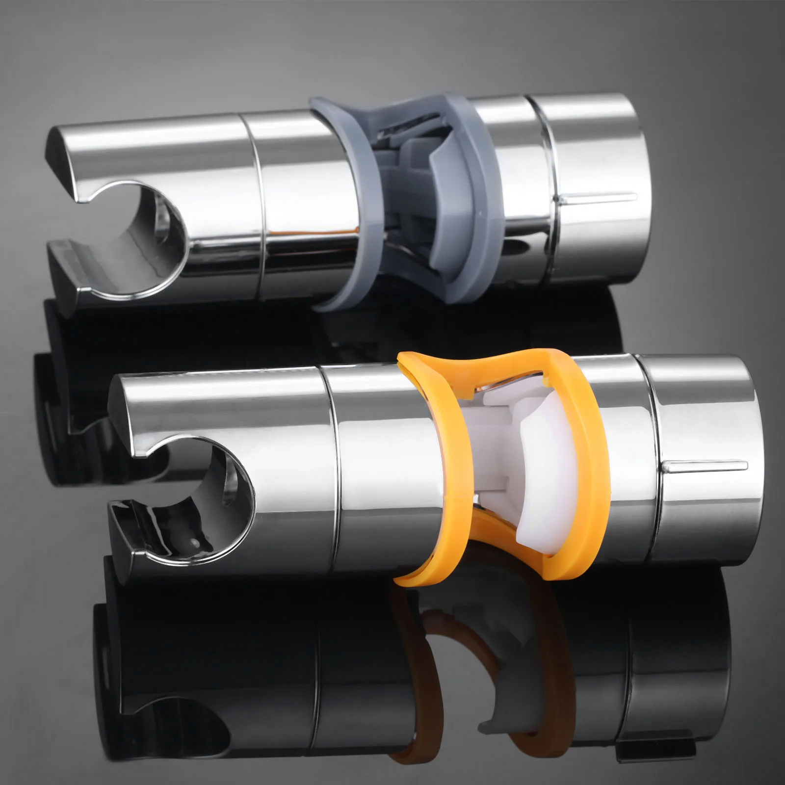 Adjustable 18-25mm Shower Slide Rail Bar Holder Clamp Shower Head Holder Bracket Slider Mounting Replacement ABS Chrome