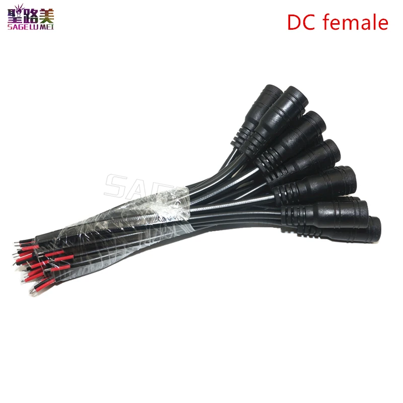 

10pcs 5.5x2.1 Plug DC Female Cable Wire Connector For 3528 5050 LED Strip Light led power supply plug connect