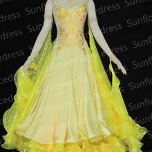 Современное Танго вальс бальных танцев платье, бальное платье из гладкой ткани, стандартный бальный зал платье, Бальные танцы платье