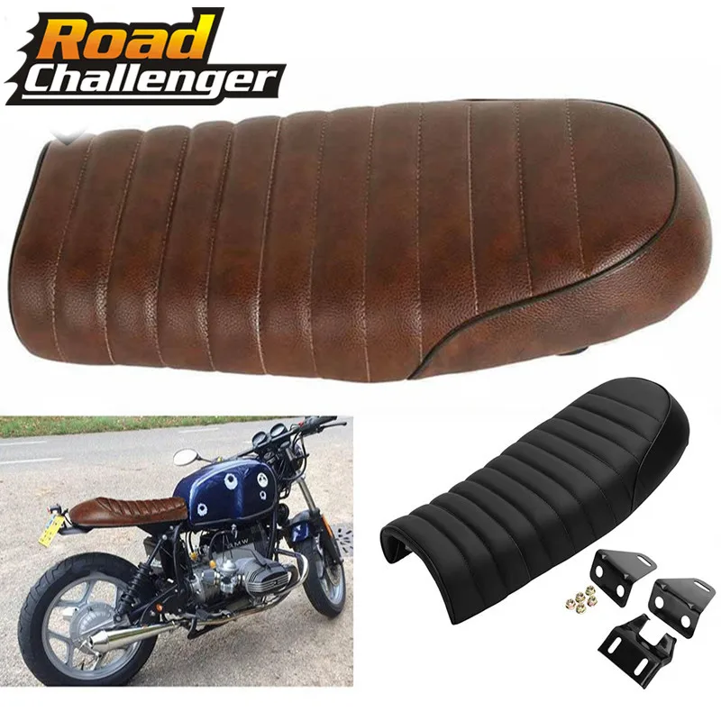 

Motorcycle Cafe Racer Seat Scrambler Vintage Flat Saddle Flat pan Retro Seat For Honda CB350 CB450 CB750 CB200