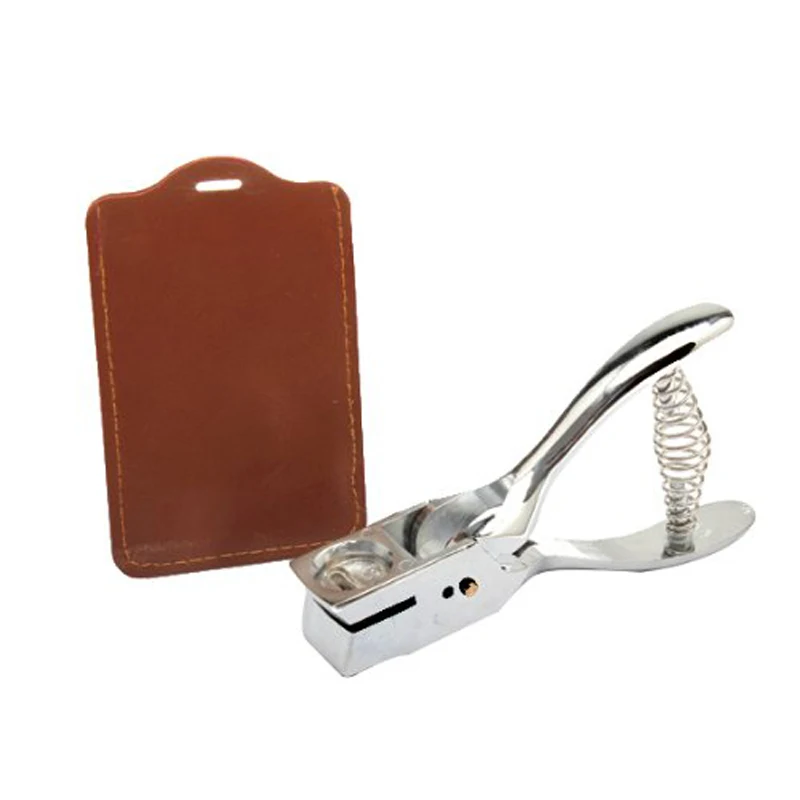 

AIIwin Id Card Badge Metal Hand Held Slot Hole Punch Puncher Office Kit Silver