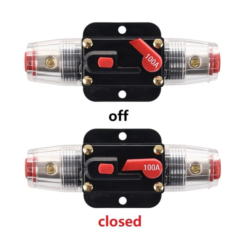 Автомобильный аксессуар DC 12 В 100 Ампер аудио стерео автоматический выключатель ручной сброс замена держатель предохранителя для защиты системы