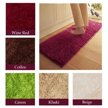 

New Solid Long Plush Absorbent Anti-slip Doormat Area Rugs Floor Home Decor Carpets for Living Room Kitchen Bathroom Bedroom