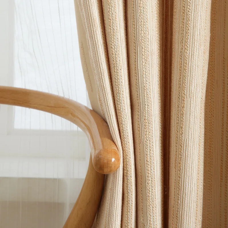 High quality European and Amerian style chenille curtains thick stripes shading for living rooms bedroom | Дом и сад