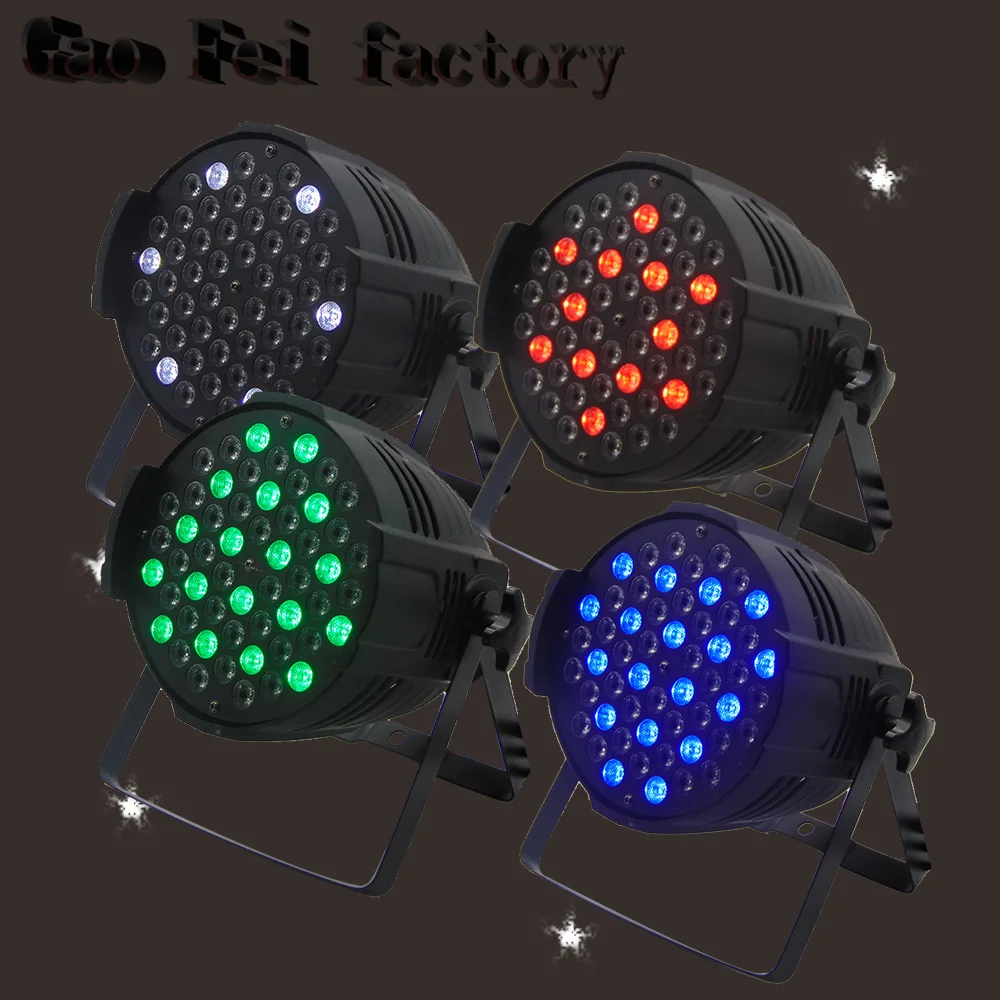 

LED Par 54x3W RGBW LED Par Can Par 64 led spotlight Cast aluminum dj projector wash lighting stage lighting (4pcs/lot)