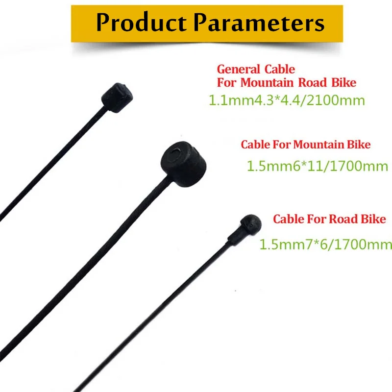 VXM 2pcs Teflon Coated Shifter Brake Cable MTB Road Bike Front Rear Derailleur Brake Wire For Bicycle Brake Bicycle Parts