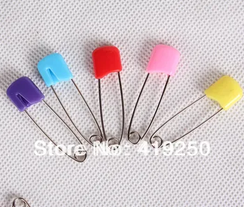 

200pcs 5.5cm Baby Diaper Pins w/Colorful Plastic Safety Head Wholesale Lot