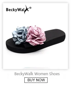 BeckyWalk/женские сандалии без застежки с большим цветочным рисунком; летние туфли на плоской подошве; женская пляжная прозрачная обувь; женские сандалии с открытым носком; Sandalia Mujer; WSH2650