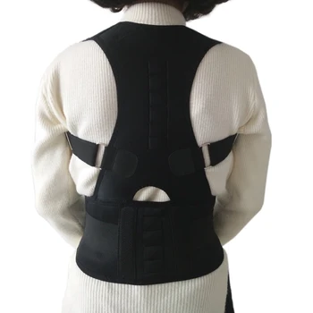 

Adjustable Magnetic Therapy Posture Back Shoulder Corrector Support Brace Belt Black B002-M