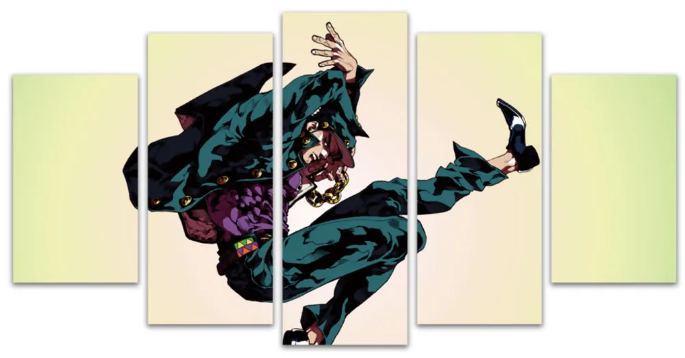 

Art Abstract Indoor Decor Anime mt Anime A03 jojo s bizarre adventure Jonathan Joestar canvas decoration 5 pieces