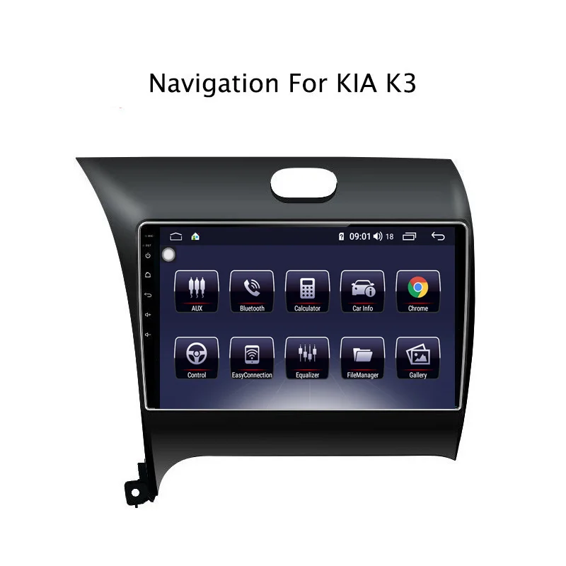 Best 9" Android 8.1 8 core 4G RAM 64G ROM GPS Navigation Car Radio For Kia K3 2013-2015,with Carplay/4G LTE 1