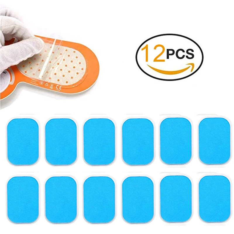 12PCS Hydrogel Sticker Replacement Pads AbS EMS Abdominal Muscle Stimulator Gel Trainer font b Fitness b