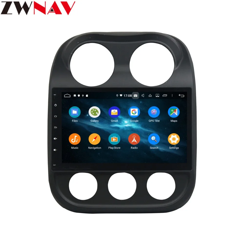 Discount Android 9 4+64G DSP Car No 2 din Player GPS Navigation For Jeep Compass 2010-2016 Head Unit Multimedia Player Tape Recorder 3