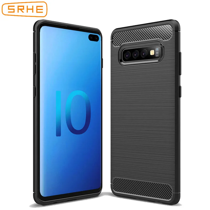 SRHE для Samsung Galaxy S10 Lite чехол Plus + Мягкий ТПУ бампер из углеродного волокна |