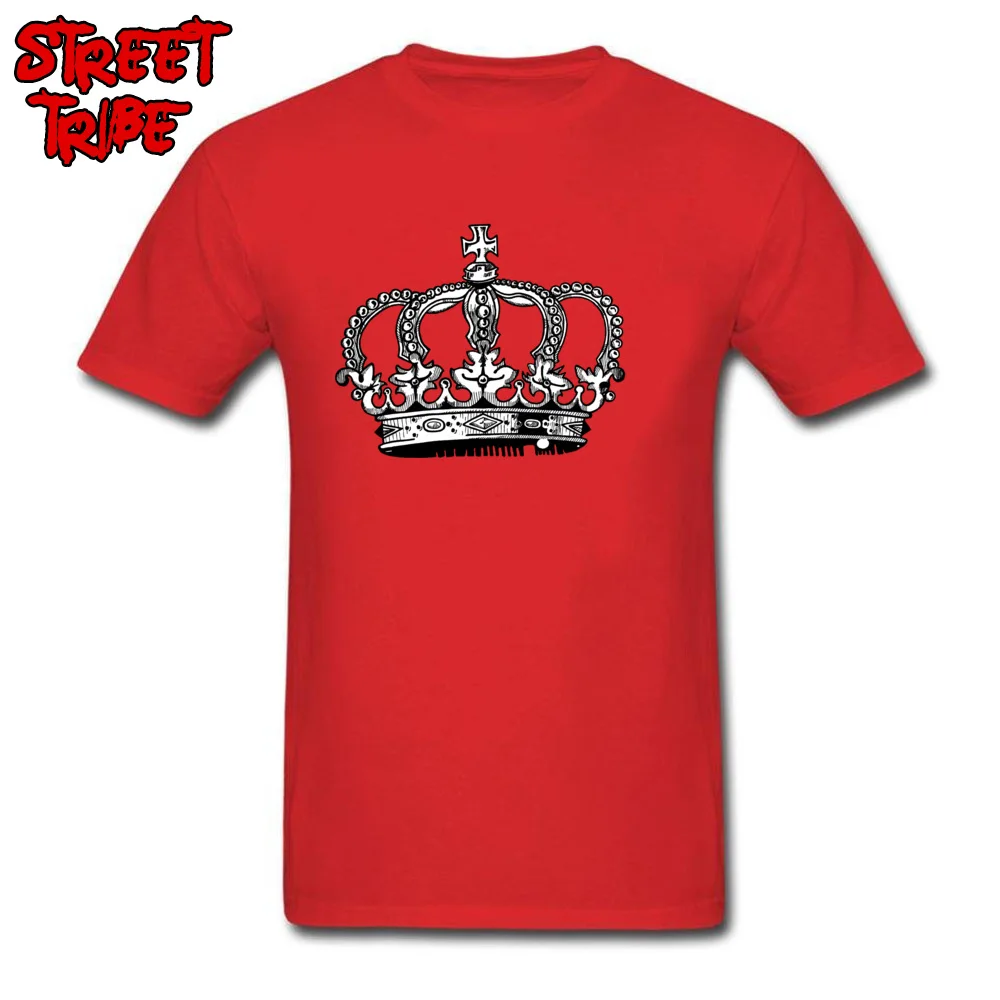 Crown Royalty Brand Short Sleeve Europe T-shirts All Cotton Crew Neck Men Tops Tees Printed Sweatshirts Summer Crown Royalty red