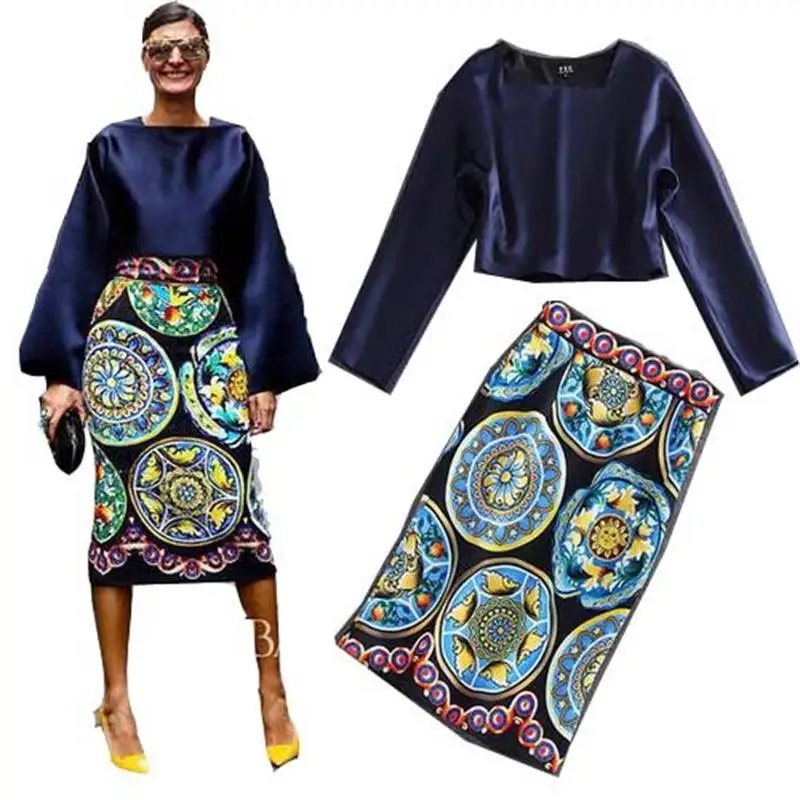 2019-vintage-printed-long-sleeved-mid-length-skirt-suit-summer-and-autumn-new-fashion-temperament-silky