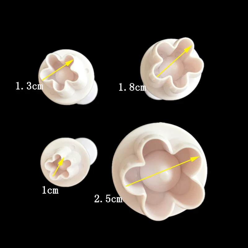 4 шт./компл. сливы цветока Fondant(сахарная) резак из сахара, весенние нарядные формочка, Инструменты для декорирования DIY печенья прессформы Формы для пирожных