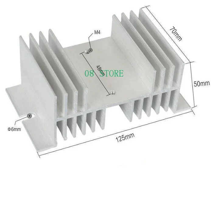 

1 pcs Radiator Wholesale Hot W shape Aluminum Single Phase Solid State Relay SSR Heat Sink Base Small Type Heat for 10A to 100A