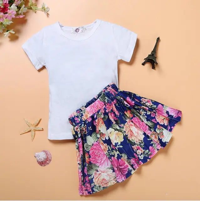 Aliexpress.com : Buy 2018 Summer dress girls clothes flower t shirt ...