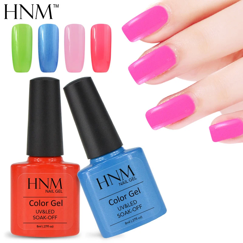 

HNM 8ml UV Led Gel Polish Soak Off Gel Nail Polish 79 Colors GelLak Lucky Hybrid Gel Varnish Semi Permanent Gelpolish Shilak ink