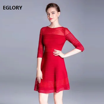 

xxxxl Dress 2018 Autumn Winter Party Vestidos Special Occasion Women Tulle Mesh Embroidery Patchwork Slim Fit & Flare Dress